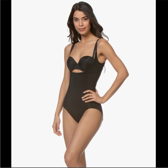 SPANX OnCore Open-Bust Bodysuit Small Black - Picture 2 of 8